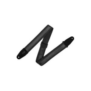Bon Plan COURROIE EN COTON DE 5 CM AVEC BANDE EN CUIR - BLACK-BLACK