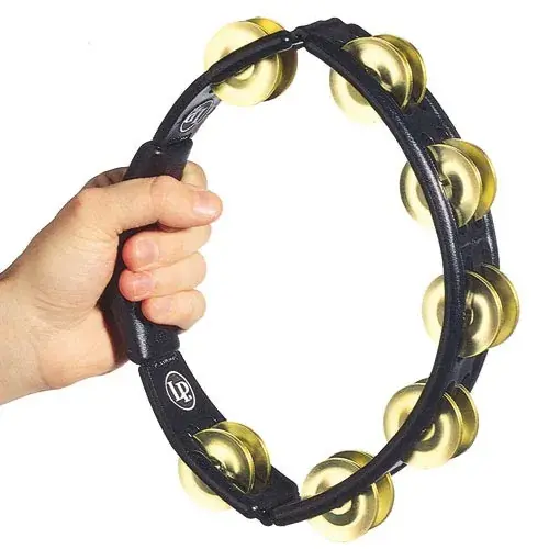Quantité Limitée LATIN PERCUSSION LP170 Tambourin Cyclops Laiton à Main Black