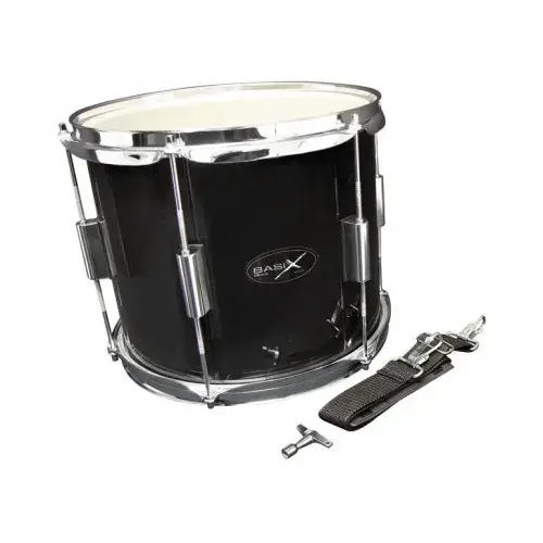 Tambour Basix 12 X 10" - Marching - Black + Sangle Solde