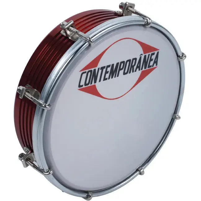 Tamborim Contemporanea Frisado 06" Alu - 8 Tirants - Red Bon Plan