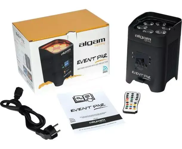 PAR SUR BATTERIE 6 LED 12W RGBWAUV IR ET DMX SANS-FIL Super Prix