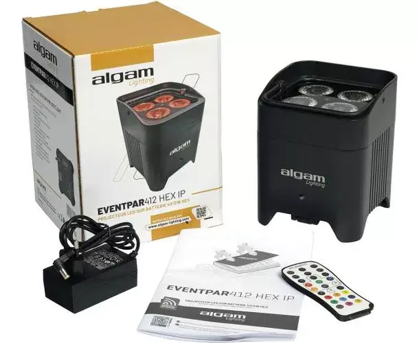 PAR SUR BATTERIE 4 LED 12W RGBWA+UV, IP65 Expédition Rapide