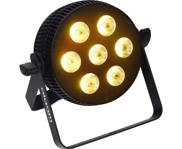 PROJECTEUR A LED 7X10W 6-EN-1 RGBWAU SLIM Usine Directe