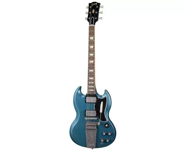 1964 SG STANDARD REISSUE W/ MAESTRO VIBROLA LIGHT AGED ANTIQUE PELHAM BLUE Certifié