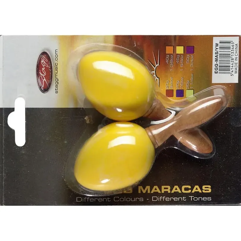 Achat Immédiat Shaker Stagg Egg Yellow - Manche Bois - La Paire