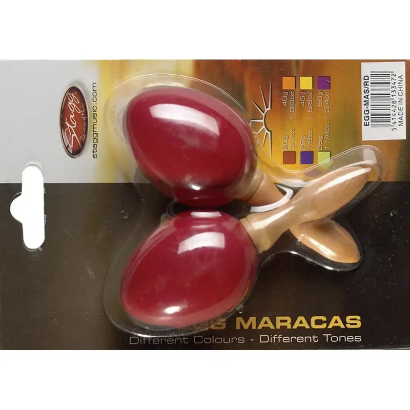 Nouveauté Shaker Stagg Egg Red - Manche Bois - La Paire