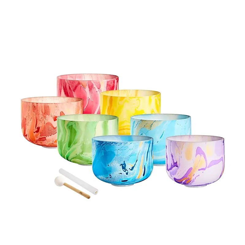 Certifié MEINL SONIC ENERGY Bol Marble Crystal Chakra Set