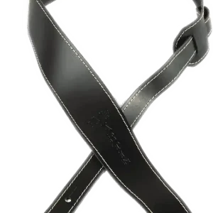 Martin A0046 - courroie cuir slim noire Meilleure Vente