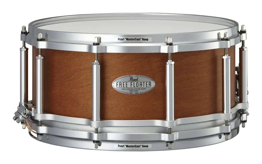 Meilleure Vente PEARL Free Floating Caisse Claire 14"x 6.5" Erable/Acajou