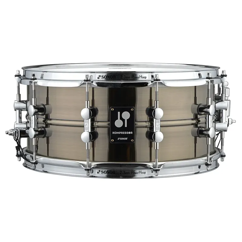 SONOR Kompressor Caisse Claire 14"x 6.5" Laiton Nickel Noir Expédition Rapide