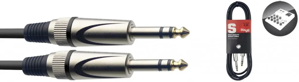Cable Stagg Jack/Jack Stereo (1M) Vente Flash