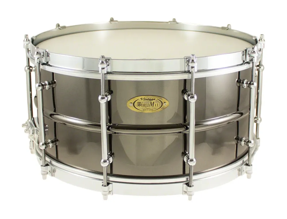 Vente Directe WORLDMAX Black Dawg Caisse Claire 14"x 6.5" Laiton Vintage