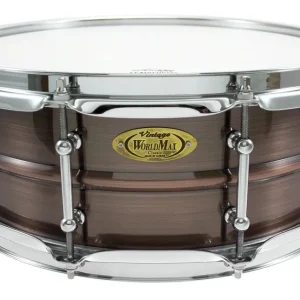 WORLDMAX Black Dawg Caisse Claire 14"x 05" Laiton Brushed Red Copper Dernier Modèle