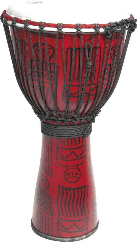 Djembe Tanga 9.5" Energy - Fibre - Red Sarong Populaire