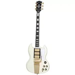 1963 LES PAUL SG CUSTOM WITH MAESTRO VIBROLA INCL. HARD CASE CLASSIC WHITE Dernier Modèle