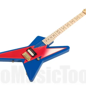 Haute Qualité Charvel USA Custom Shop Star - Lightning Bolt - Blue / Red