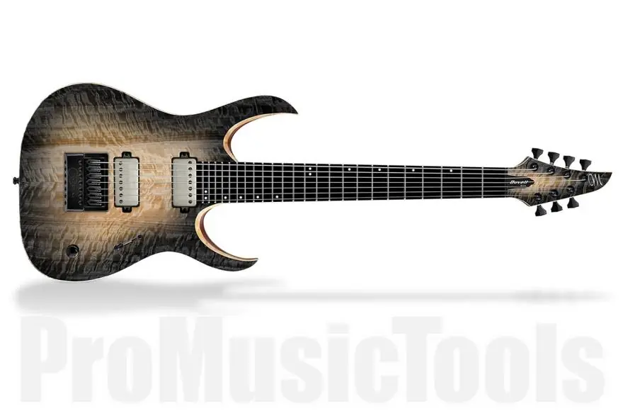 Mayones Duvell 7 4Ever Curly Poplar - Natural Fade Black Burst Petit Prix