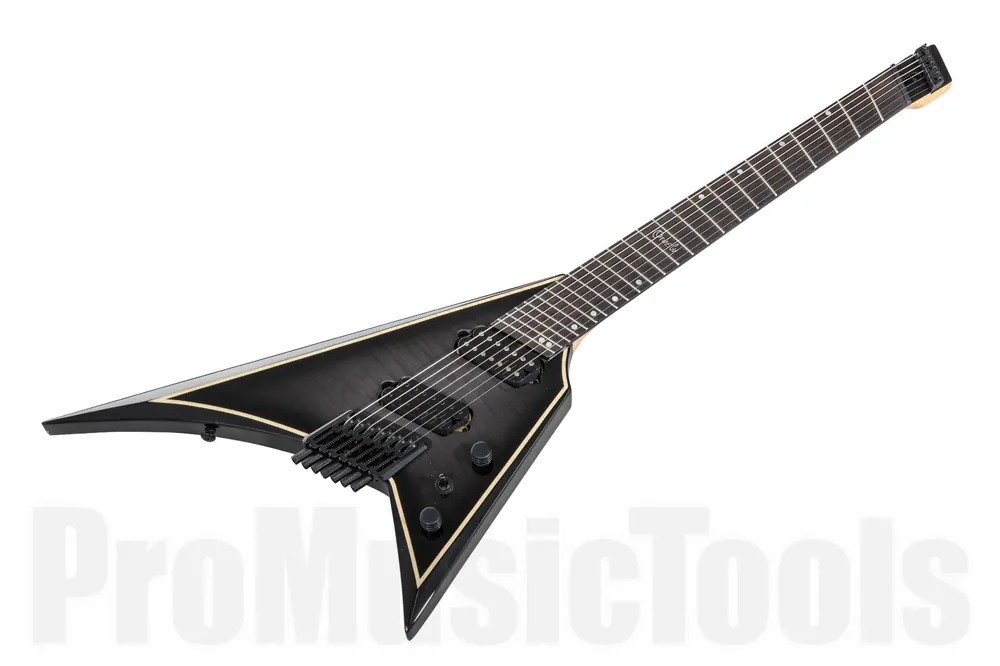 Ormsby Metal V GTR 7 (Run 16) Headless Multiscale FM DB - Dahlia Black - b-stock Authentique