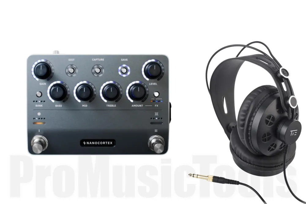 Vente Directe Neural DSP Nano Cortex incl. TIE THP-580 Studio Headphones - Bundle Set