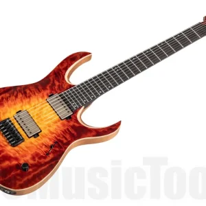 Mayones Duvell 7 Elite Curly Poplar - Lava Burst Gloss Meilleure Vente