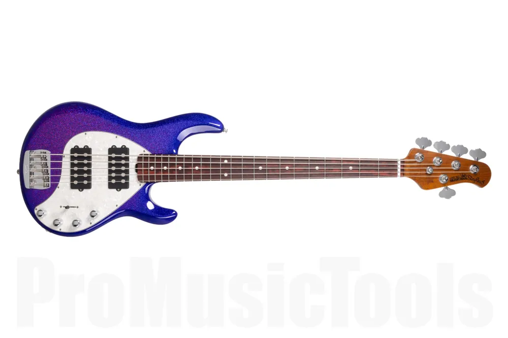 Vente Directe Music Man USA StingRay 5 Special HH VSB - Violet Sparkle Burst