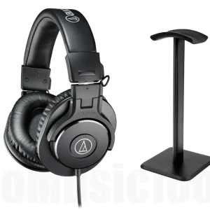 Audio-Technica ATH-M30X incl. Headphone Stand - Bundle Set Haute Qualité