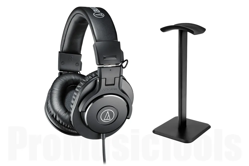Audio-Technica ATH-M30X incl. Headphone Stand - Bundle Set Haute Qualité