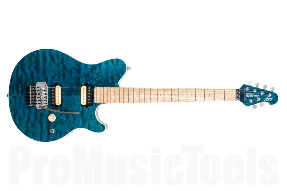 Prix Choc Music Man USA 30th Anniversary Axis HH TBL - Trans Blue Quilt