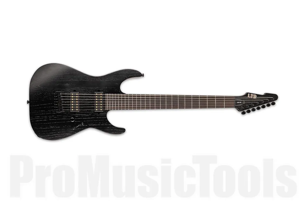 ESP Ltd AW-7 Baritone - Alex Wade Signature - Open Grain Black Satin Quantité Limitée