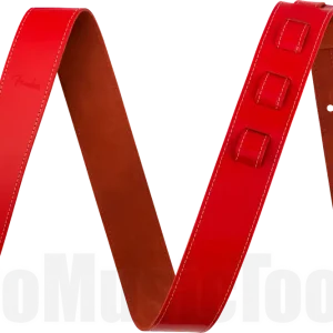 Vente Flash Fender 2" Essentials Leather Strap - Red
