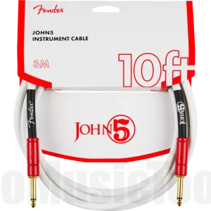 Réduction Fender John 5 Instrument Cable - White and Red - 10‘