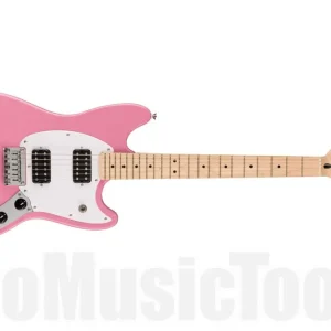 Vente Directe Fender Squier Sonic Mustang HH MN - White Pickguard - Flash Pink