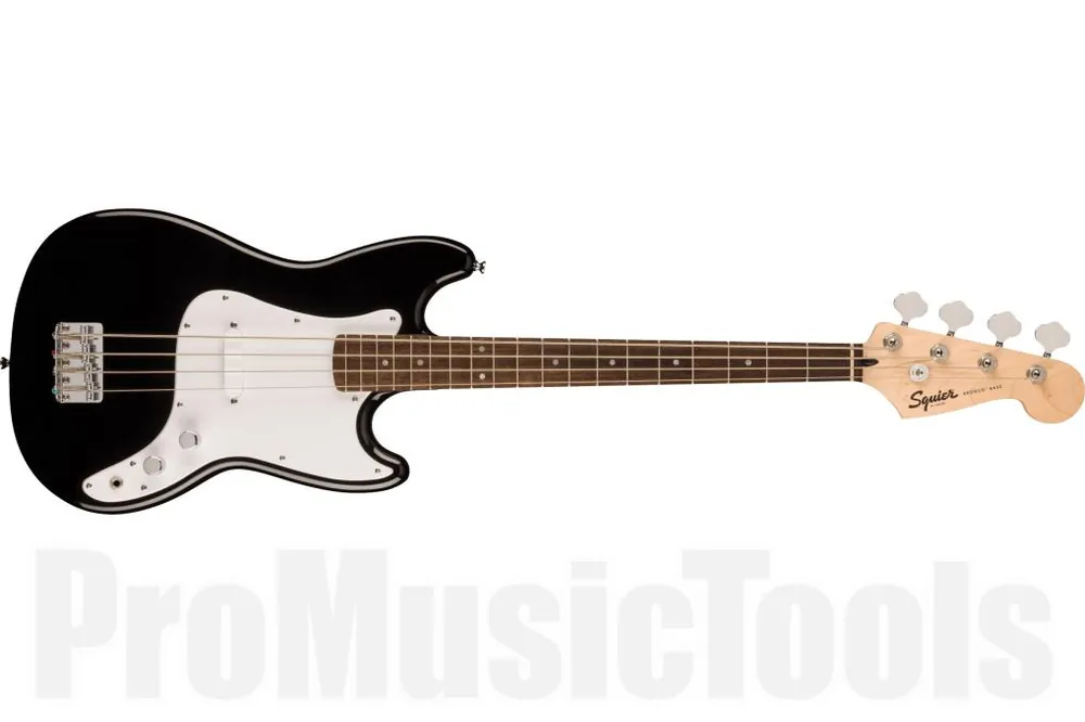 Fender Squier Sonic Bronco Bass LRL - White Pickguard - Black Jusqu'à Épuisement Des Stocks