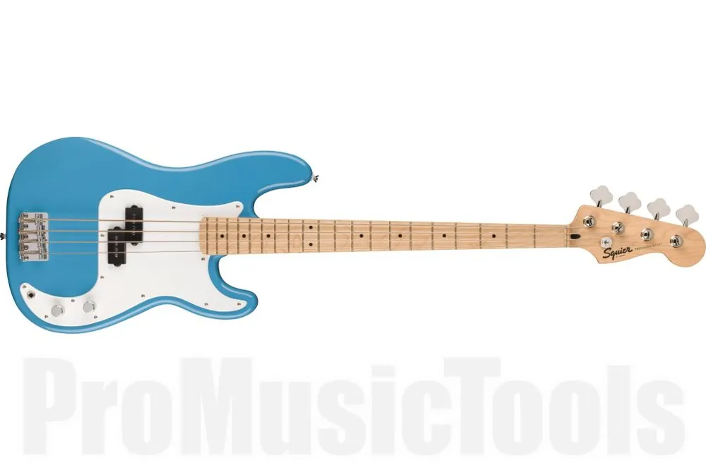 Commande En Gros Fender Squier Sonic Precision Bass MN - White Pickguard - California Blue