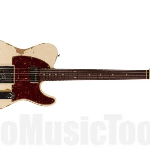 Nouvel Arrivage Fender Custom Shop 2023 LTD Reverse 1960 Tele Custom Heavy Relic - 3A RW - Aged Olympic White over 3-Color Sunburst