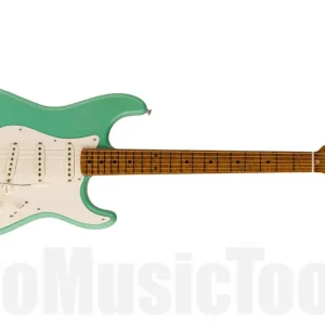Top Vente Fender Custom Shop 2023 LTD Roasted ‘50s Strat DLX Closet Classic - 1-Piece 4A Roasted Flame Maple - Faded Aged Sea Foam Green
