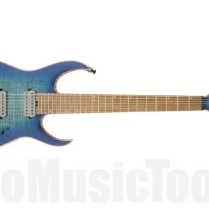 Jackson USA Signature Misha Mansoor Juggernaut HT7FM - Caramelized Flame Maple Fingerboard - Satin Laguna Burst Réduction