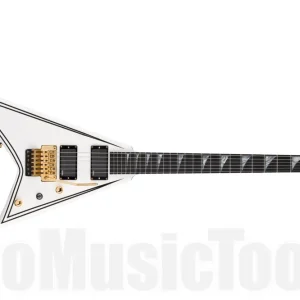 Petit Prix Jackson MJ Series Rhoads RR24MG EB - White with Black Pinstripes