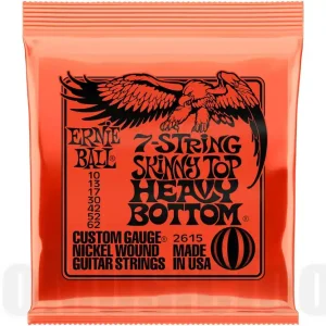 Ernie Ball 2615 Slinky Nickel 7-String - Skinny Top Heavy Bottom .010 - .062 Meilleur Prix
