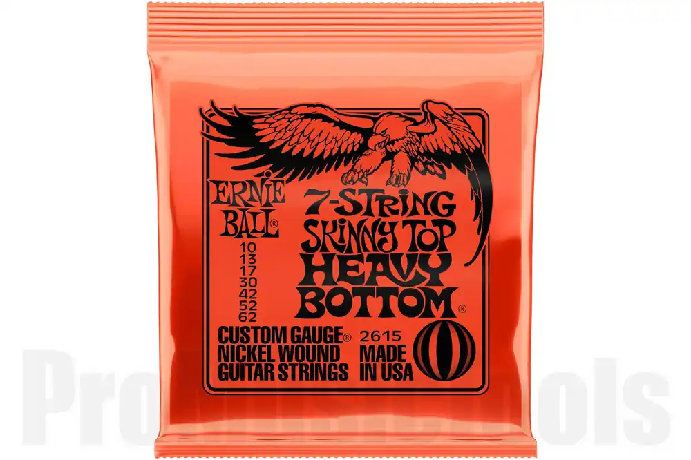 Ernie Ball 2615 Slinky Nickel 7-String - Skinny Top Heavy Bottom .010 - .062 Meilleur Prix