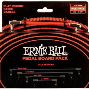 Ernie Ball 6404 Patch Cable - Flat - Angle/Angle - Red - Multi-Pack Meilleur Choix