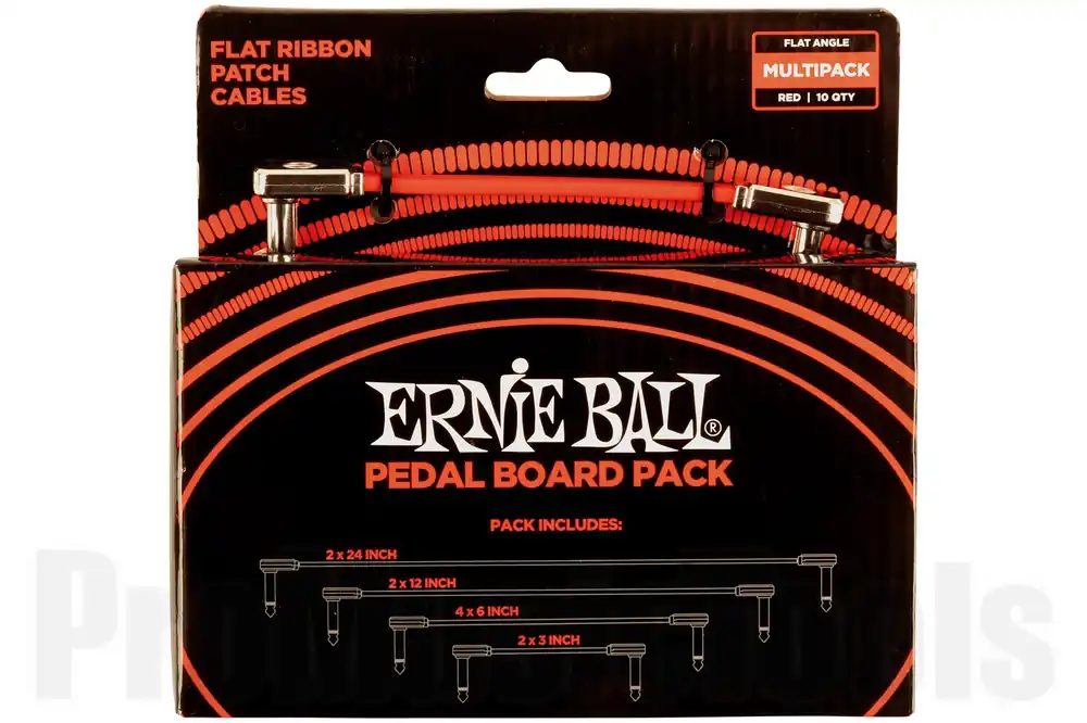 Ernie Ball 6404 Patch Cable - Flat - Angle/Angle - Red - Multi-Pack Meilleur Choix