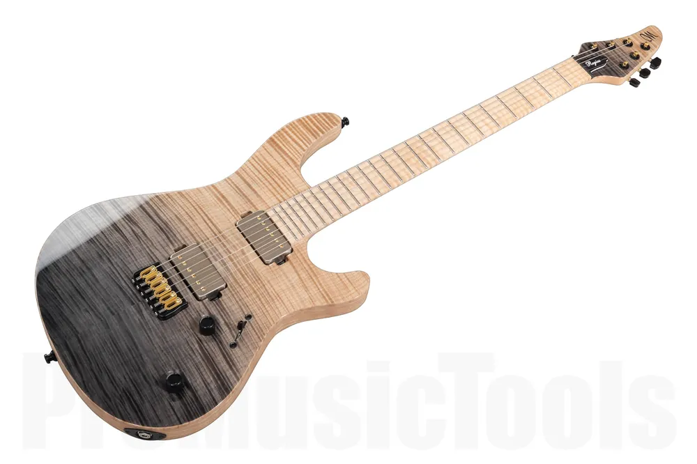 Meilleur Prix Mayones Regius 6 Custom 5A FM - Trans Graphite Horizon Gloss