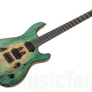 Meilleur Prix Mayones Regius 6 Custom 4A Spalted Maple - Natural Fade Green Burst Out Satin