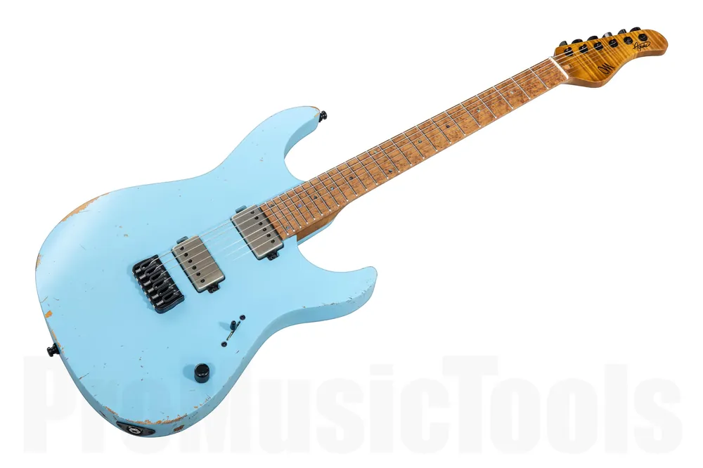 Bon Plan Mayones Aquila Relic 6 - Daphne Blue Satin - Guitar Summit ‘23 Prototype
