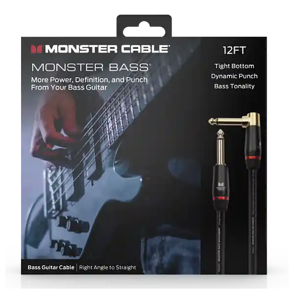 Remise Monster CablePROLINK MONSTER BASS INSTRUMENT CABLE JACK MALE - JACK MALE COUDE (3.65m)
