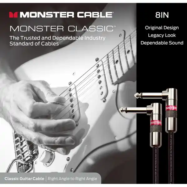 Nouvelle Collection Monster CablePROLINK MONSTER CASSIC INSTRUMENT CABLE JACK MALE COUDE - JACK MALE COUDE PATCH (0.2m)