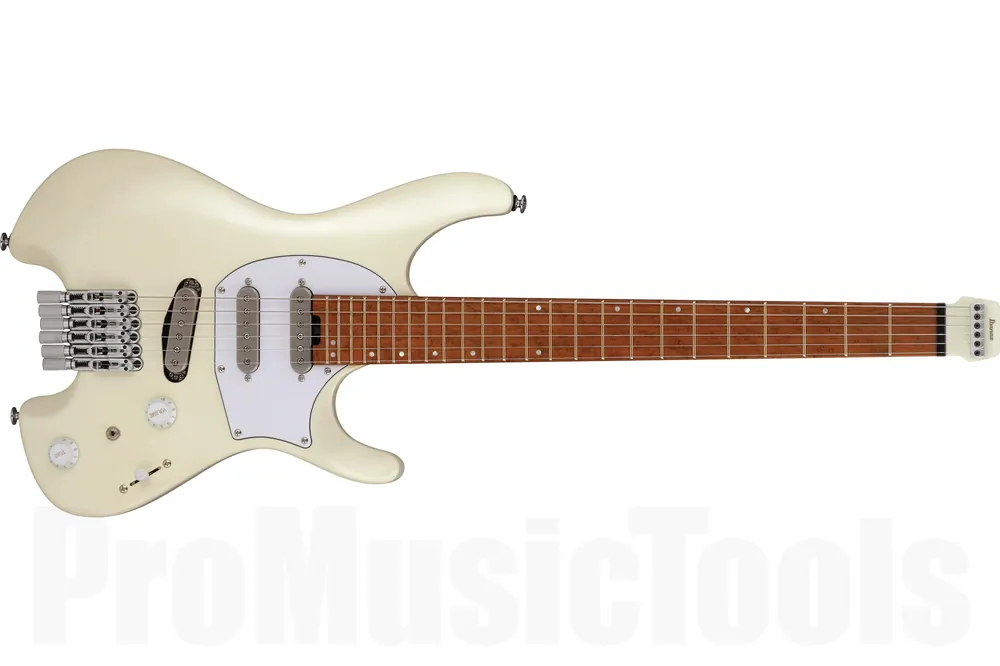 Meilleur Prix Ibanez ICHI10 VWM - Vintage White Matte Ichika Nito Signature Headless Guitar - b-stock