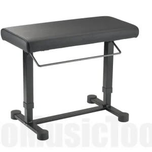 K&M 14080 Piano Bench Uplift - Black Synthetic Leather Remise
