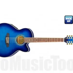 Ibanez AEL2012E TOS - Transparent Ocean Blue Sunburst - 12-string - demo Commander Maintenant